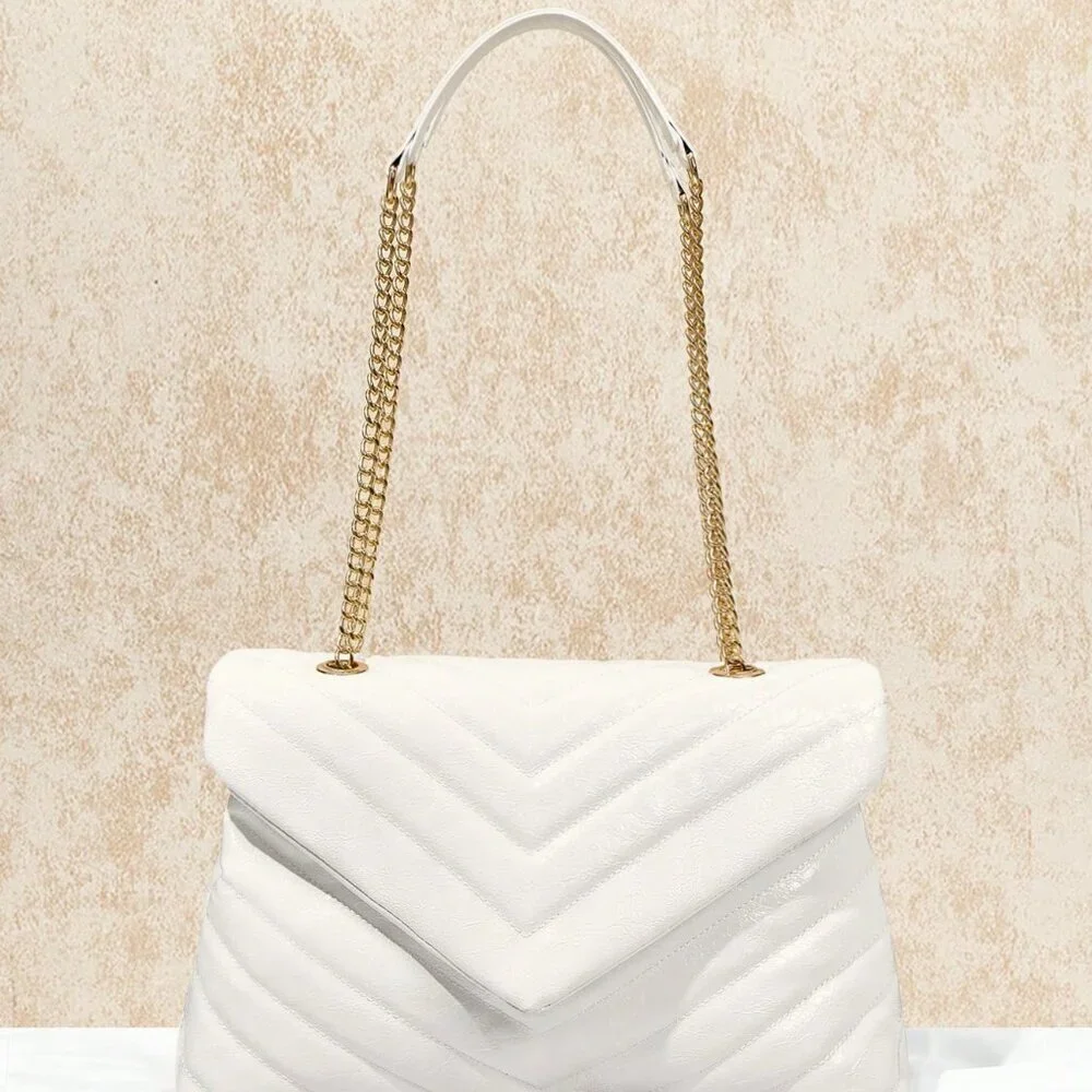 White Elegant Women's Large Capacity Shoulder Bag - Picture 1 of 5